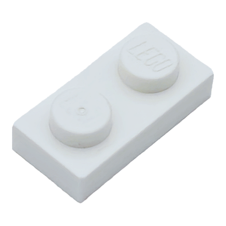 LEGO® Plate 1 x 2 - White - NOVO - Original - PB00071