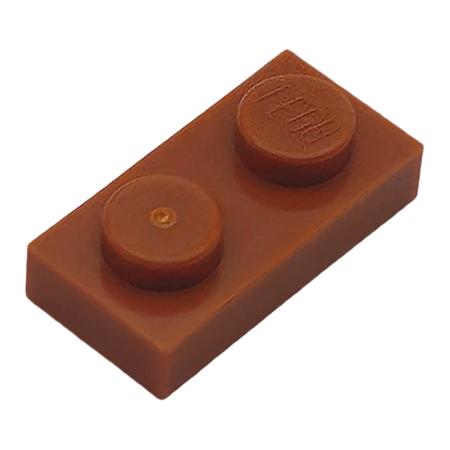 LEGO® Plate 1 x 2 - Dark Orange - NOVO - Original - PB00072