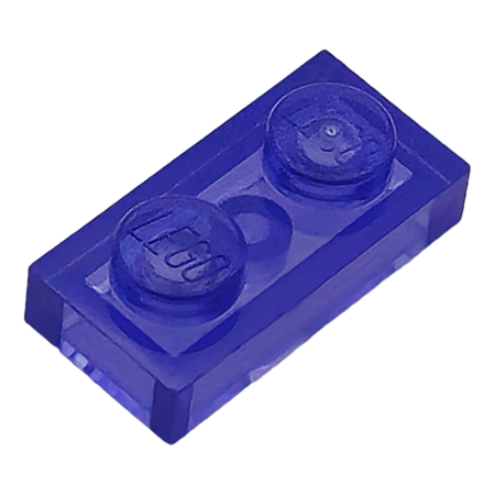 LEGO® Plate 1 x 2 - Trans-Purple - NOVO - Original - PB00073