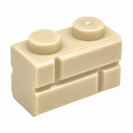 LEGO® Brick Masonry 1 x 2 Tan NOVO Original | PB00171