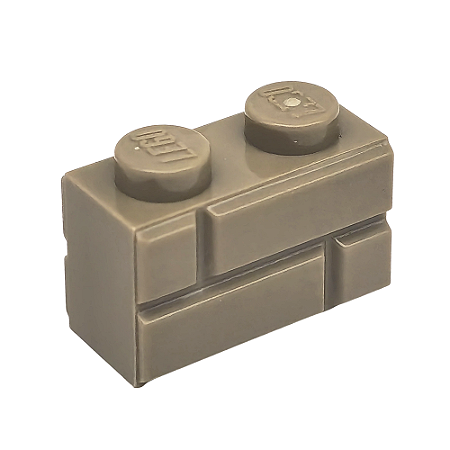 LEGO® Brick Masonry 1 x 2 Dark Tan NOVO Original | PB00173