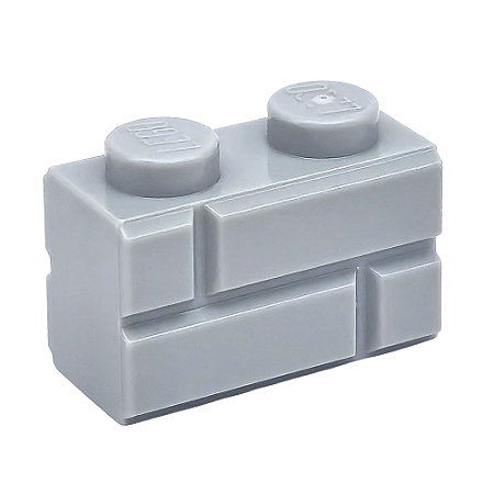 LEGO® Brick Masonry 1 x 2 Light Bluish Gray NOVO Original | PB00174