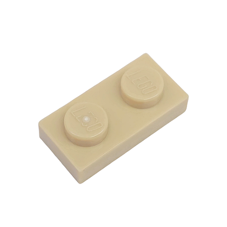 LEGO® Plate 1 x 2 Tan NOVO Original | PB00204