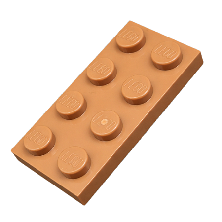 LEGO® Plate 2 x 4 Medium Nougat NOVO Original | PB00210