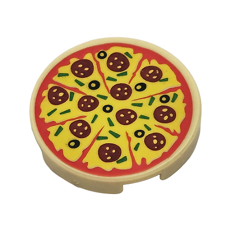 LEGO® Pizza 2x2 Tan NOVO Original | PB00247