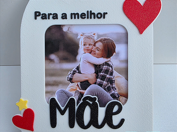 Placa Moldura "Melhor Mãe" – Quadro Decorativo de Mesa