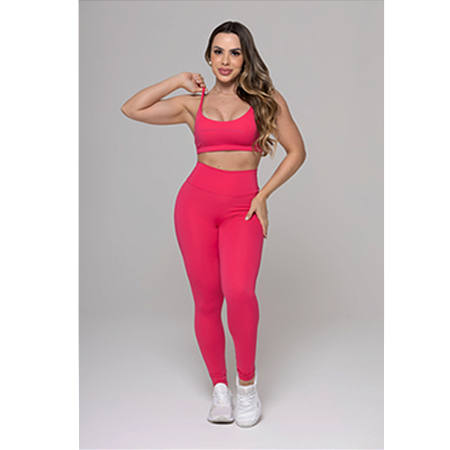 Conjunto legging + Top Alta Compressão alto Conforto Zero Transparência Movimento e Companhia