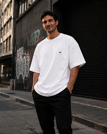Camisa Oversized Malha Estampa Cristã Premium