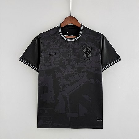 Camisa Brasil Nike 2022 Black Torcedor Masculina