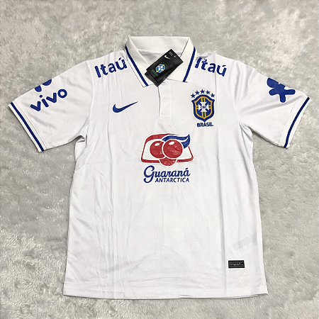 Camisa Brasil Nike Treino Branca Torcedor Masculina