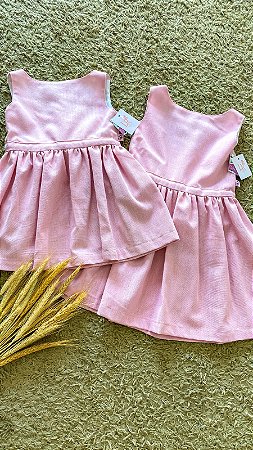 Vestido em Linho Rosa