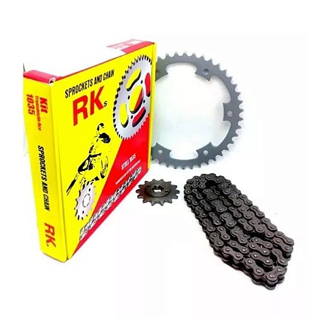 KIT RELAÇÃO DT 200 R FREIO DISCO RK REFORÇADA