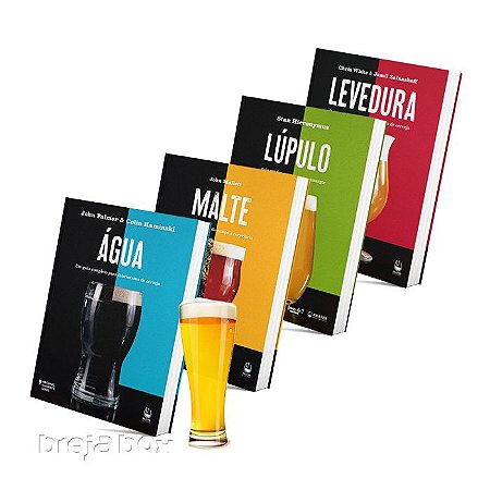 Kit de Livros Brewing Elements: Água + Malte + Lúpulo + Levedura