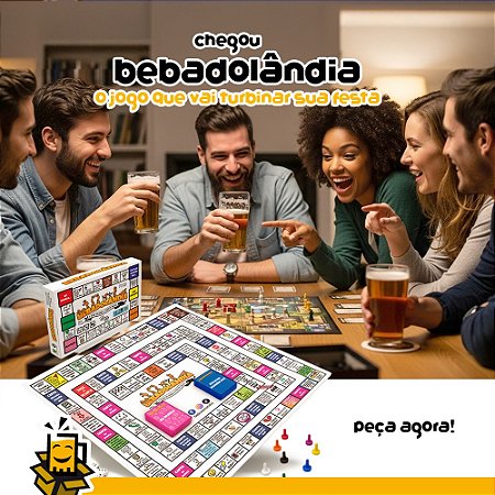 Bebadolândia - O jogo de beber que vai turbinar sua festa! Eu nunca, desafios, festas, humor
