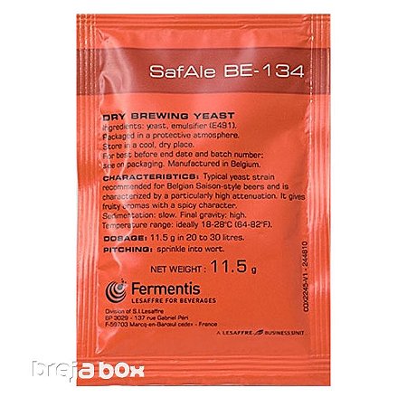 Fermento SafAle BE-134(Saison) - Fermentis Breja Box
