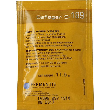 Fermento Saflager S-189 - Fermentis Breja Box