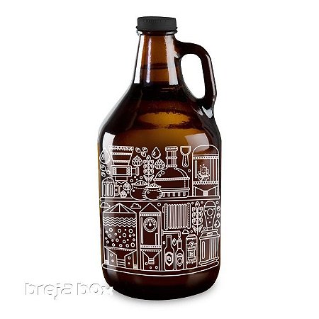 Growler Processo Cervejeiro padrão americano 1,89lt | Breja Box