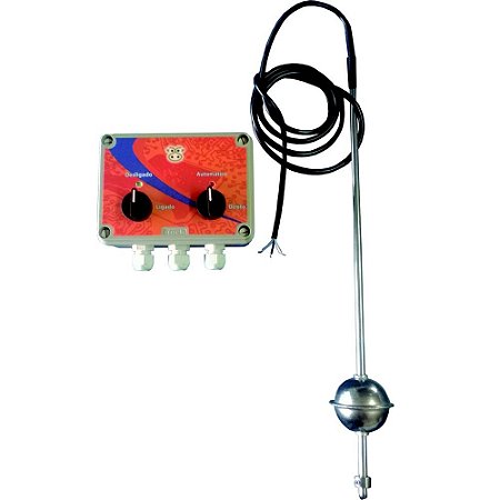 Caixa de comando da eletrobomba com bóia de nível