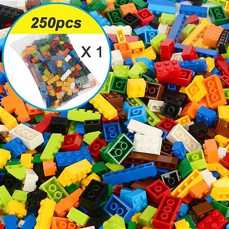 Peças Sortidas Blocos de Montar Compatível Lego (250 Peças)