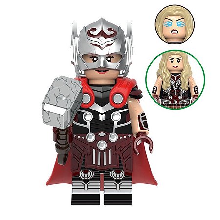 Boneco Mighty Thor (Jane Foster) Thor Amor e Trovão Lego Compatível - Marvel