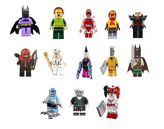 Kit Promocional Personagens DC Comics compatível LEGO - Leve 13 Pague 5