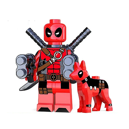 Boneco Deadpool Lego Compatível - Marvel (Edição Especial com Cachorro)