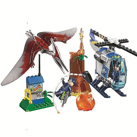 Set Jurassic World Fuga Pteranodonte - Brinquedo Dinossauro Lego Compatível (84 Peças)