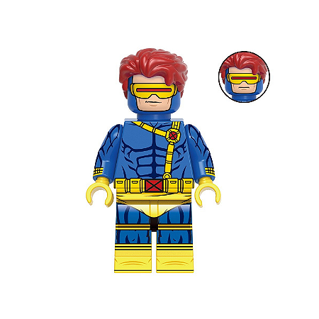 Boneco Ciclope Lego Compatível - X-Men Marvel