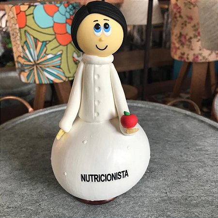 Boneco Decorativo Profissões Nutricionista Cabaça