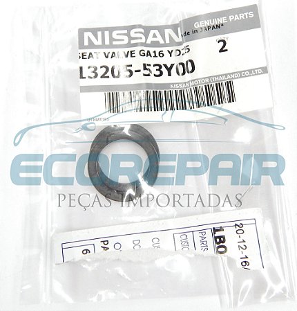 Arruela de assentamento da mola Valvula do cabeçote Nissan Frontier 2.5