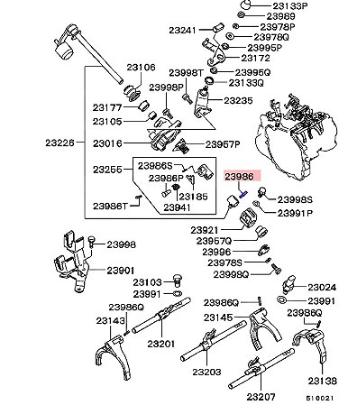 Pino trambulador marcha Eclipse Space wagon - Original