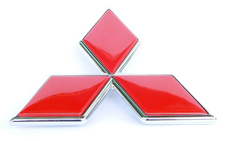 Emblema Mitsubishi 3 diamantes grade dianteira L200 Sport, HPE, Pajero Sport, HPE, Full.