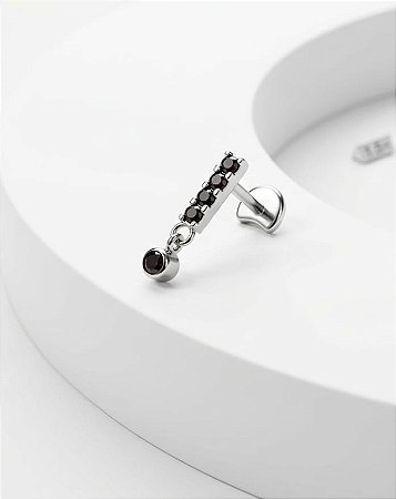 Labret com pedras Black