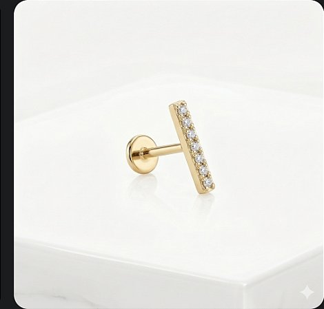 Labret barrinha com pedras