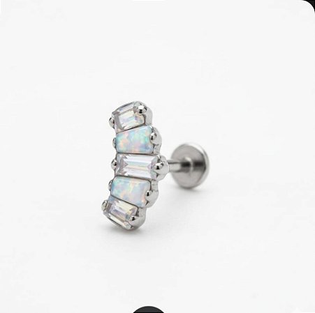 Labret Cluster de Titânio para Piercing