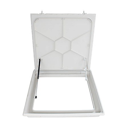 Tampa Utildecor Articulada/Amortecedor e Rebaixada C/ Grelha Oculta 80x80cm