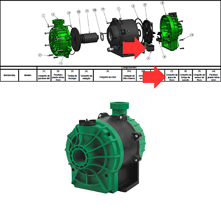 Conjunto da Placa de Fluxo Syllent para Pressurizadora com Fluxostato Interno