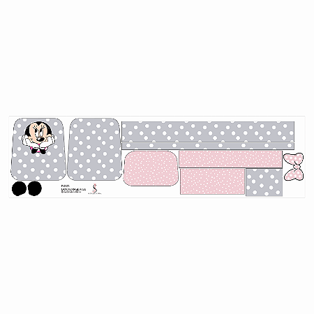PAINEL LANCHEIRA MISA MINNEI 3D ROSA 0.7 - 1