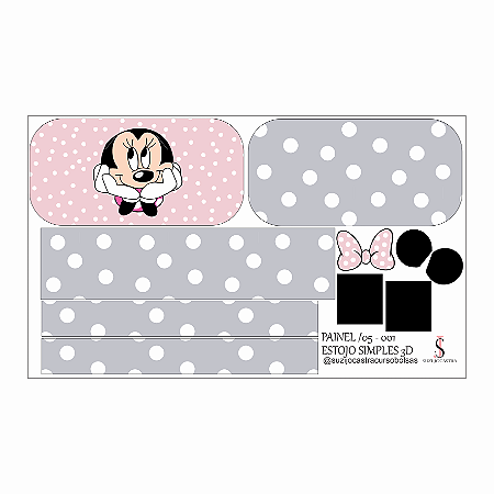 PAINEL ESTOJO MISA MINNEI 3D ROSA 0.8 - 1