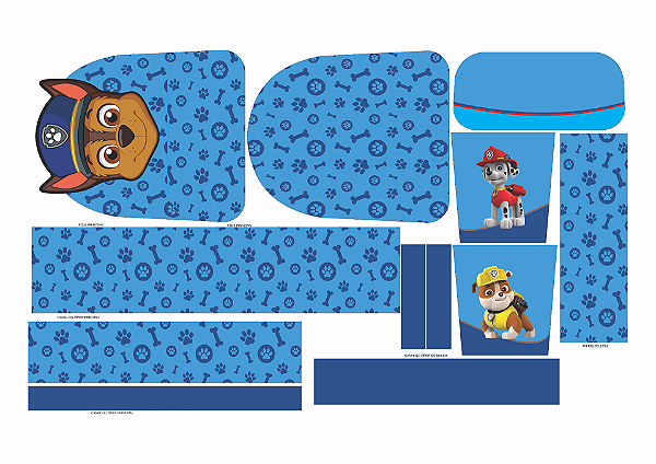 PAINEL MOCHILA 3D 1.4 PAW PATROL AZUL