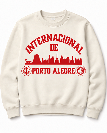 MOLETOM CARECA - INTERNACIONAL DE PORTO ALEGRE - OFFWHITE