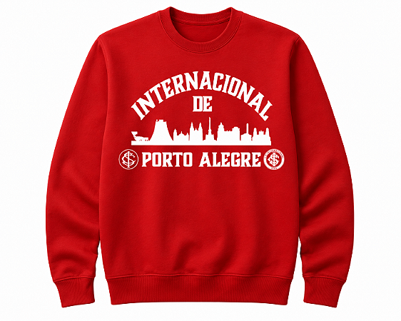 MOLETOM CARECA - INTERNACIONAL DE PORTO ALEGRE - VERMELHO