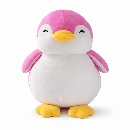 PINGUIM DE PELÚCIA FOFINHO 23 CM (ROSA BARBIE) MINISO