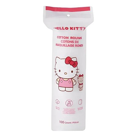 ALGODÃO REDONDO HELLO KITTY (100 UNIDADES)