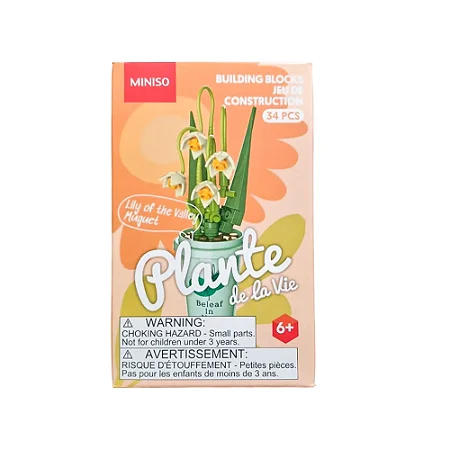 BLOCO DE MONTAR DE PLANTAS 7 MODELOS VARIADOS MINISO