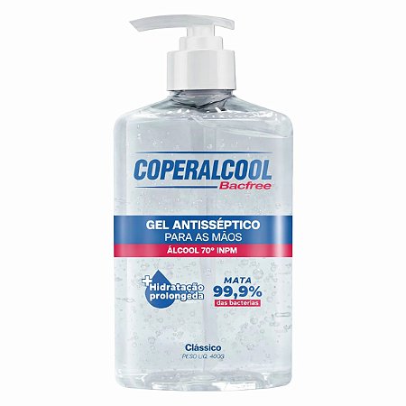 Gel Antisseptico Para As Mãos Coperalcool Bacfree 400gr