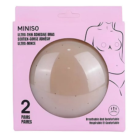 Protetor De Mamilo Adesivo Ultrafino Miniso 2 Pares Silicone