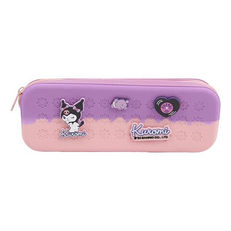 Estojo Kuromi Miniso Feminino Compacto com Design 3D e Zíper Durável
