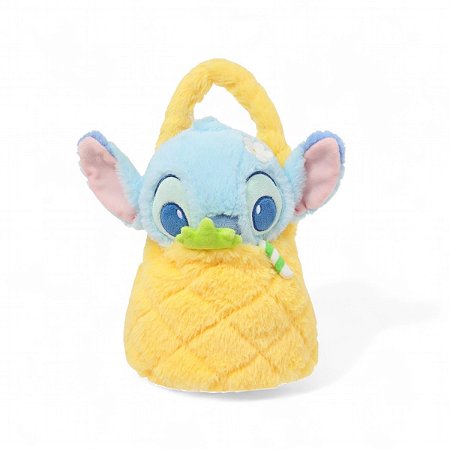 Bolsa Pelúcia Stitch Abacaxi Miniso Original