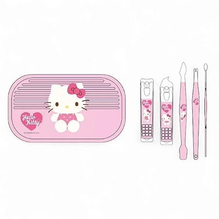 Kit Manicure Hello Kitty 5 Peças Original Miniso Sanrio